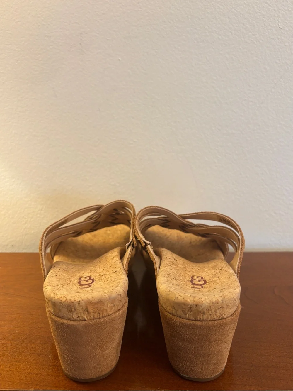 UGG Lilah Weave Strappy Wedge Slide Sandals